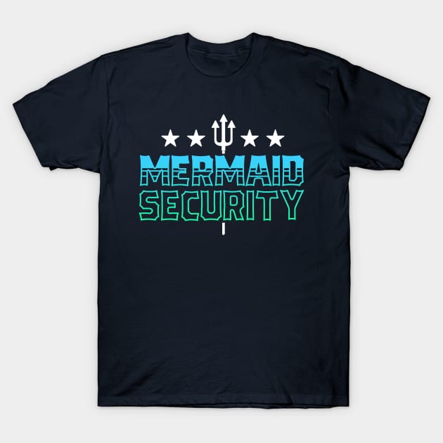 Mermaid Security Shirt Swim Team Gift Swimmer Swimming T-Shirt by 14thFloorApparel